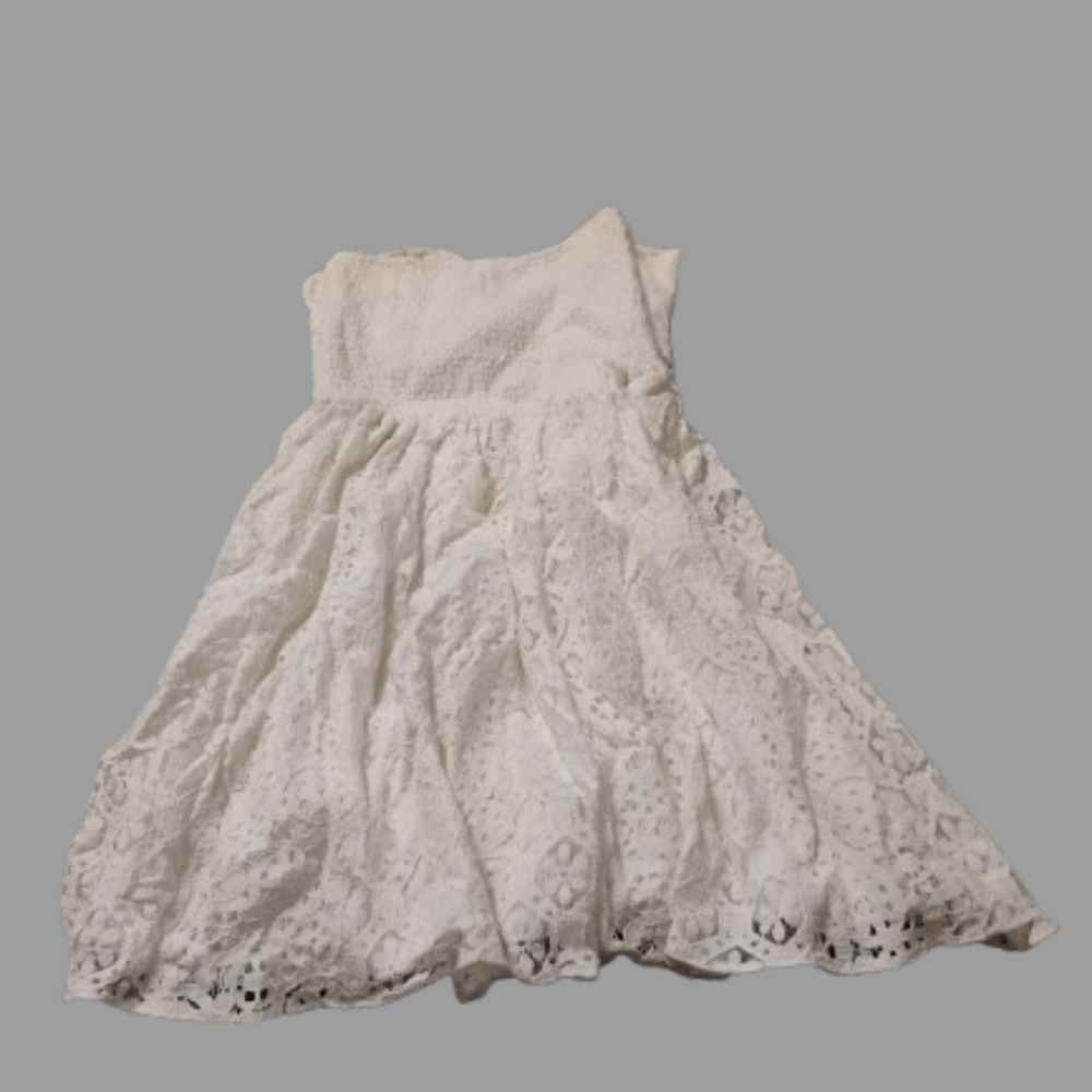 Lilly Pulitzer Womens Brett White Lace Strapless Mini Dress Sz M - Picture 2 of 5